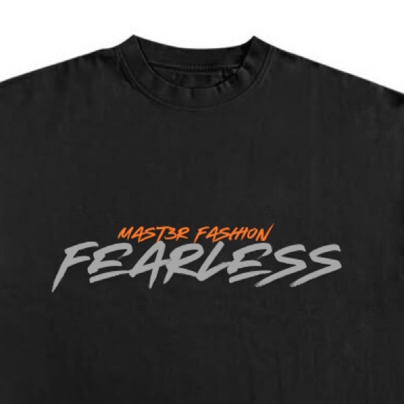 Black & orange Mast3r Fashion street fashion oversized tee - Picture 4 of 4